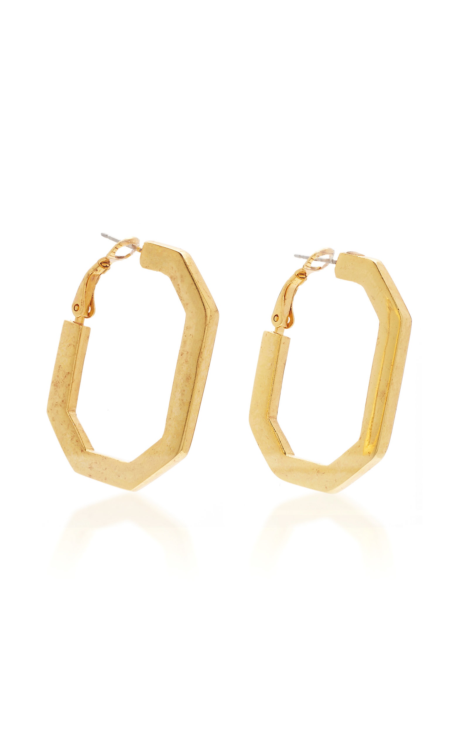 Gold-Tone And Pavé Crystal Earrings red - 4