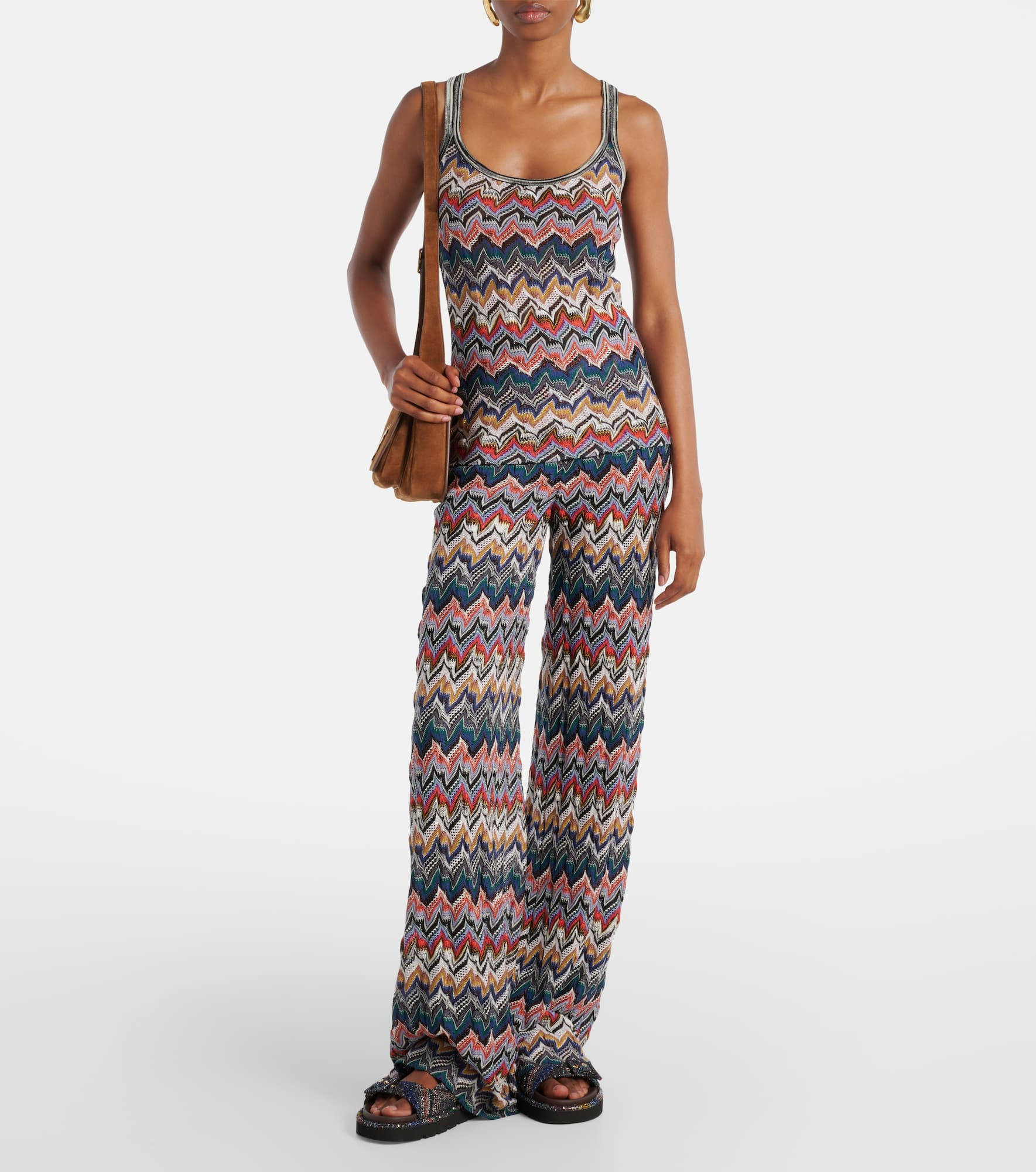Open-knit palazzo pants - 2