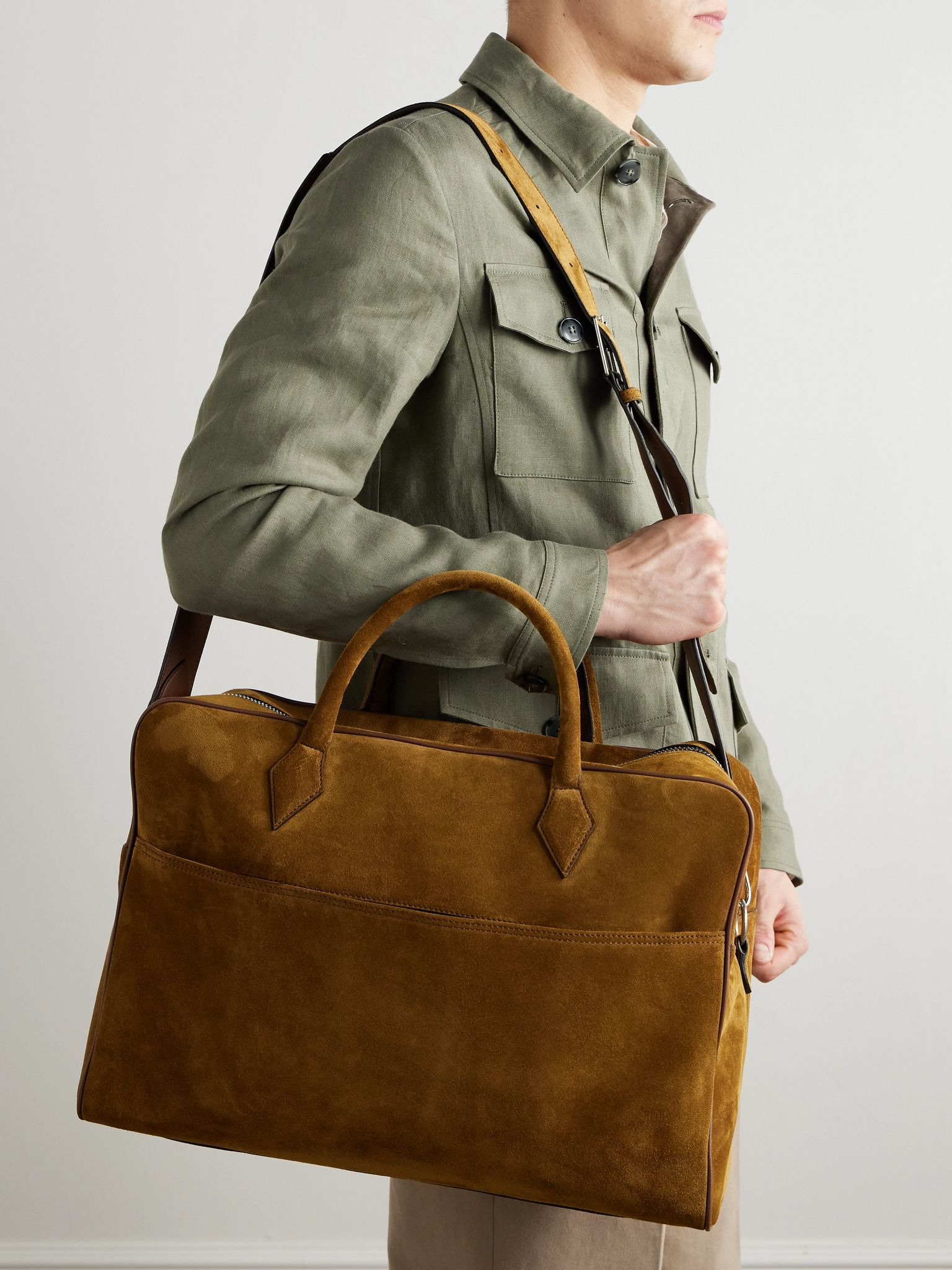 Closer Two Day Suede Holdall Tan - 2