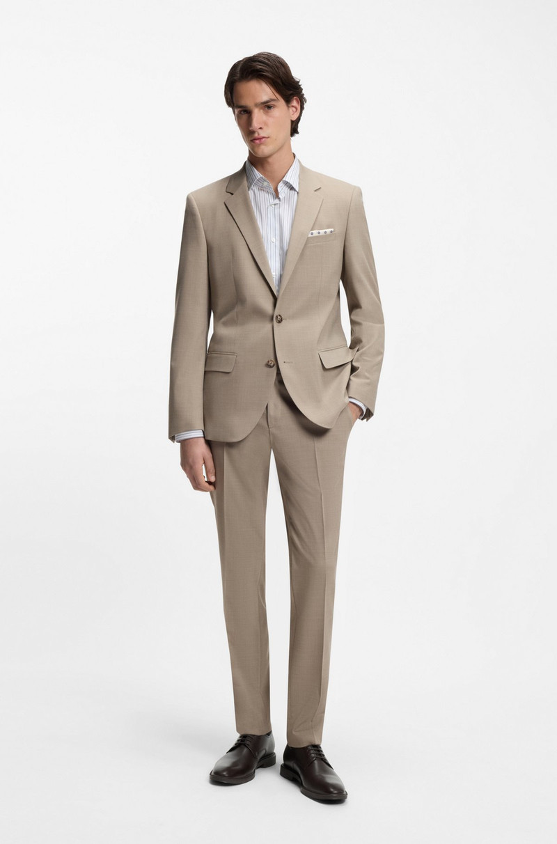 HUGO EMBOSSED-LOGO DERBY SHOES IN LEATHER outlook