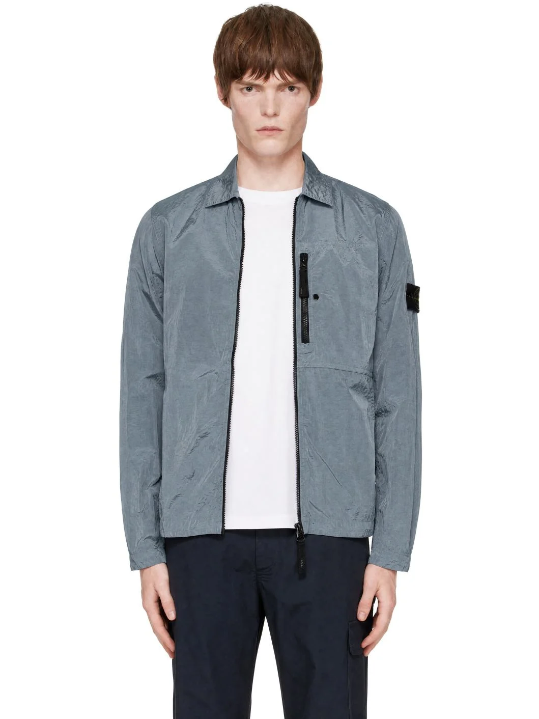Gray 1200041 Nylon Metal ECONYL Overshirt - 1