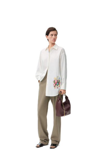 Loewe Embroidered draped shirt in cotton outlook