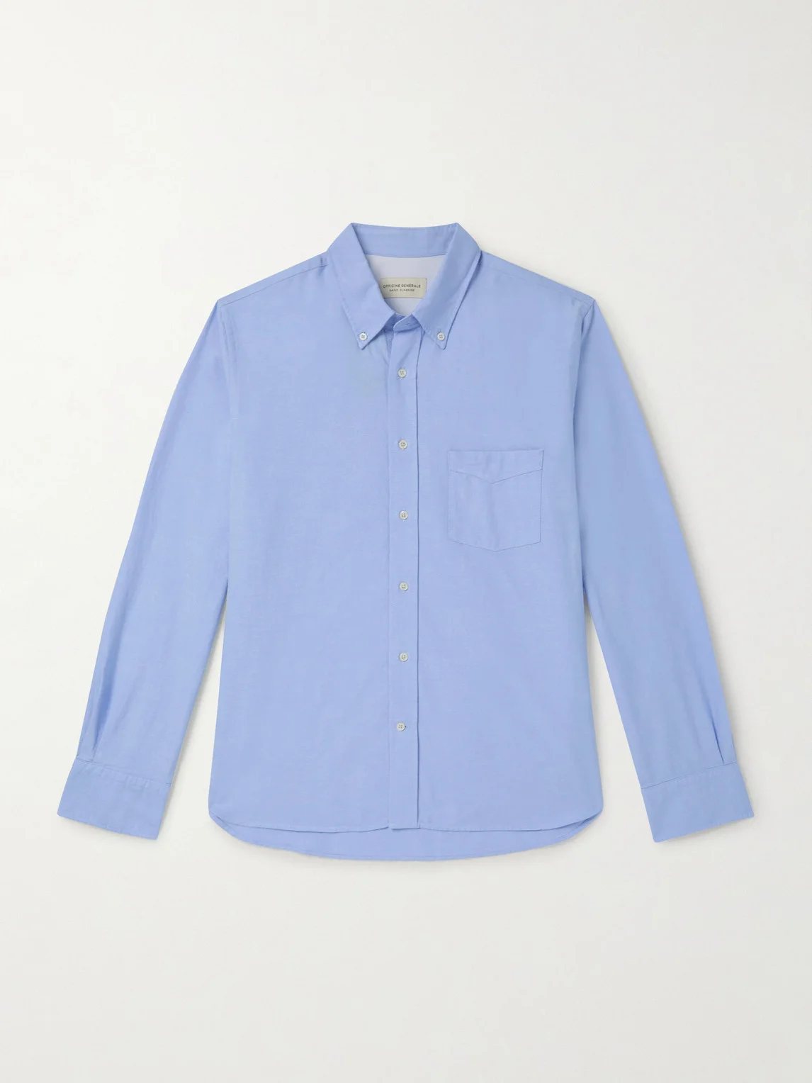 Button-Down Collar Cotton Oxford Shirt - 1