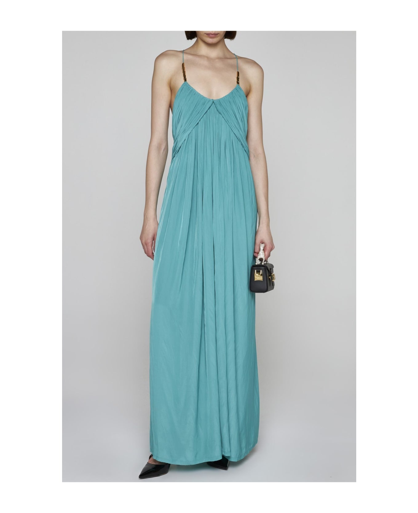 Pleated Long Dress - 2