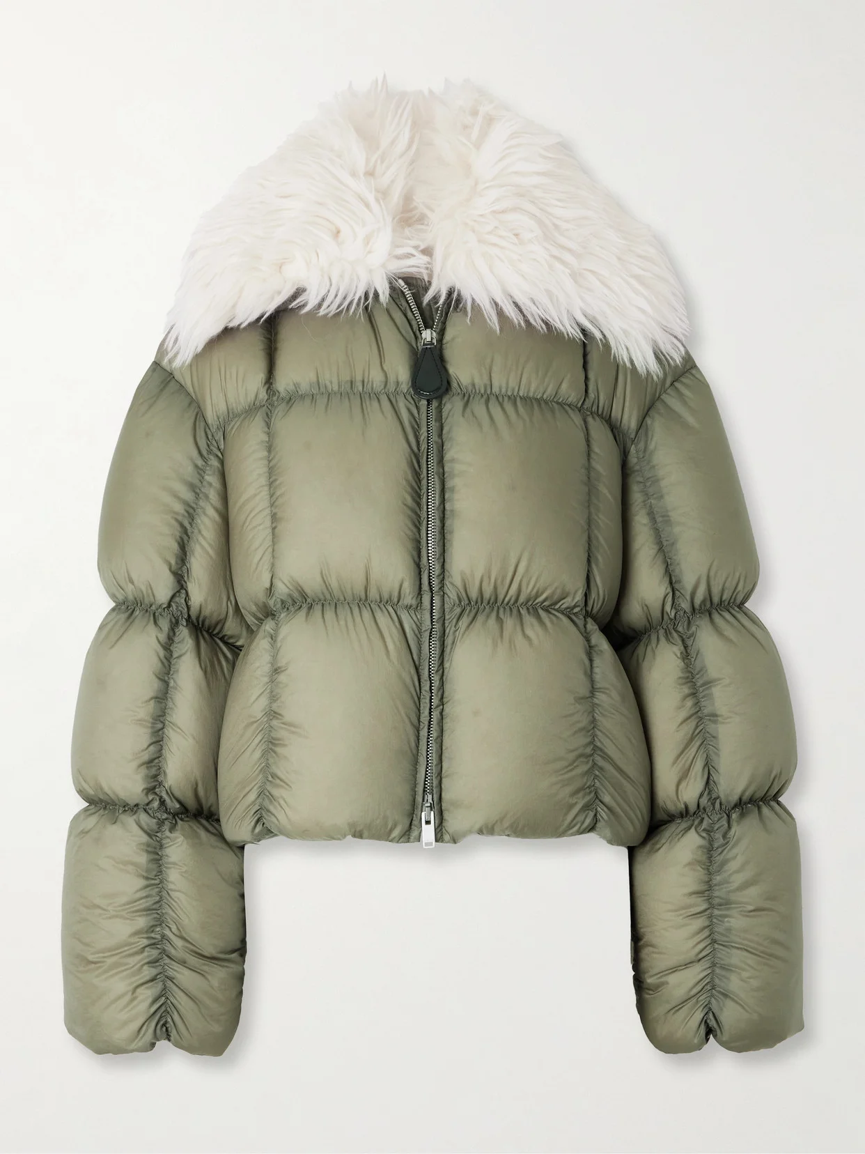 Plush-trimmed Padded Quilted Shell Jacket - 1