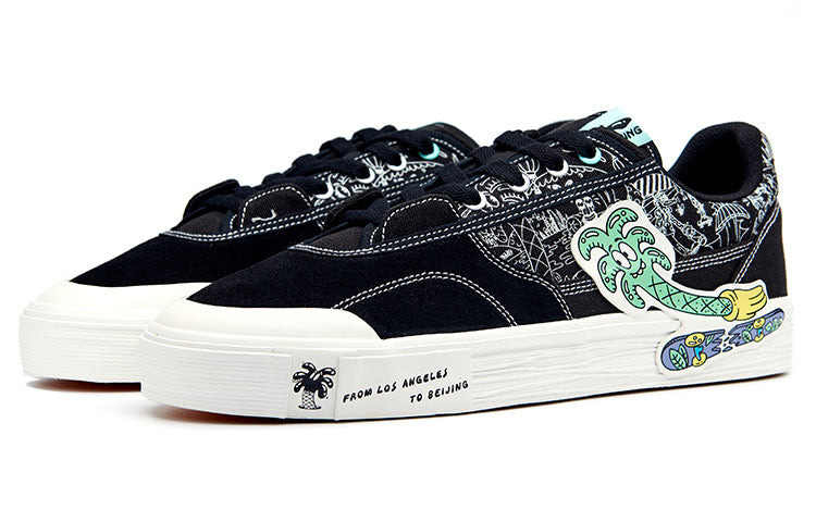 (WMNS) Li-Ning x Steven Harrington Hand-Plant Shoes 'Black Green' AECR070-2 - 3