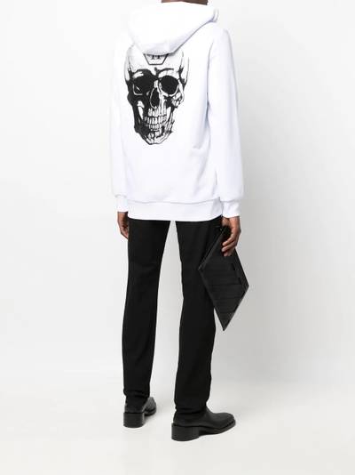 PHILIPP PLEIN Skull And Plein zip-up hoodie outlook