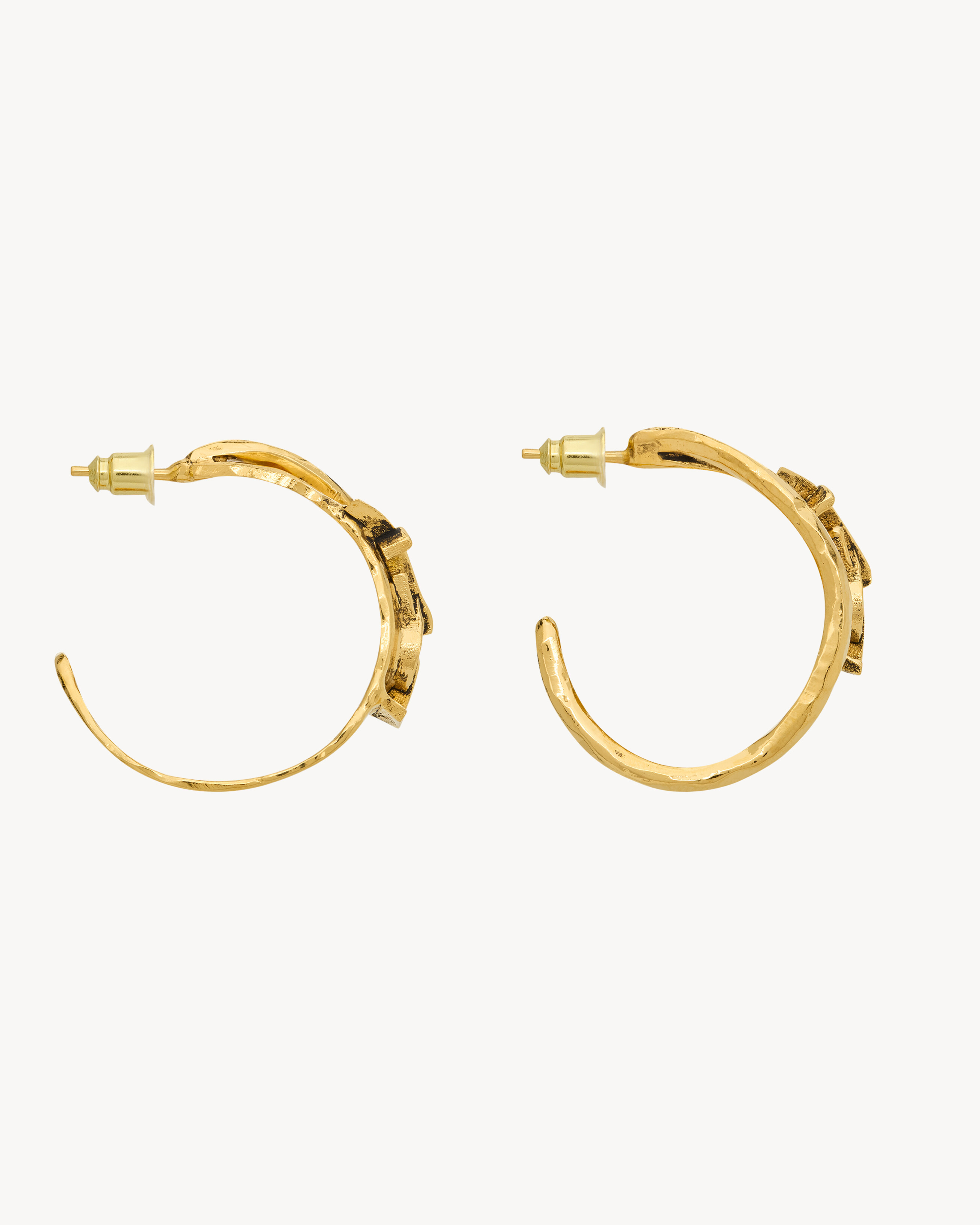 LARGE CASSANDRE EARRINGS IN METAL - 3