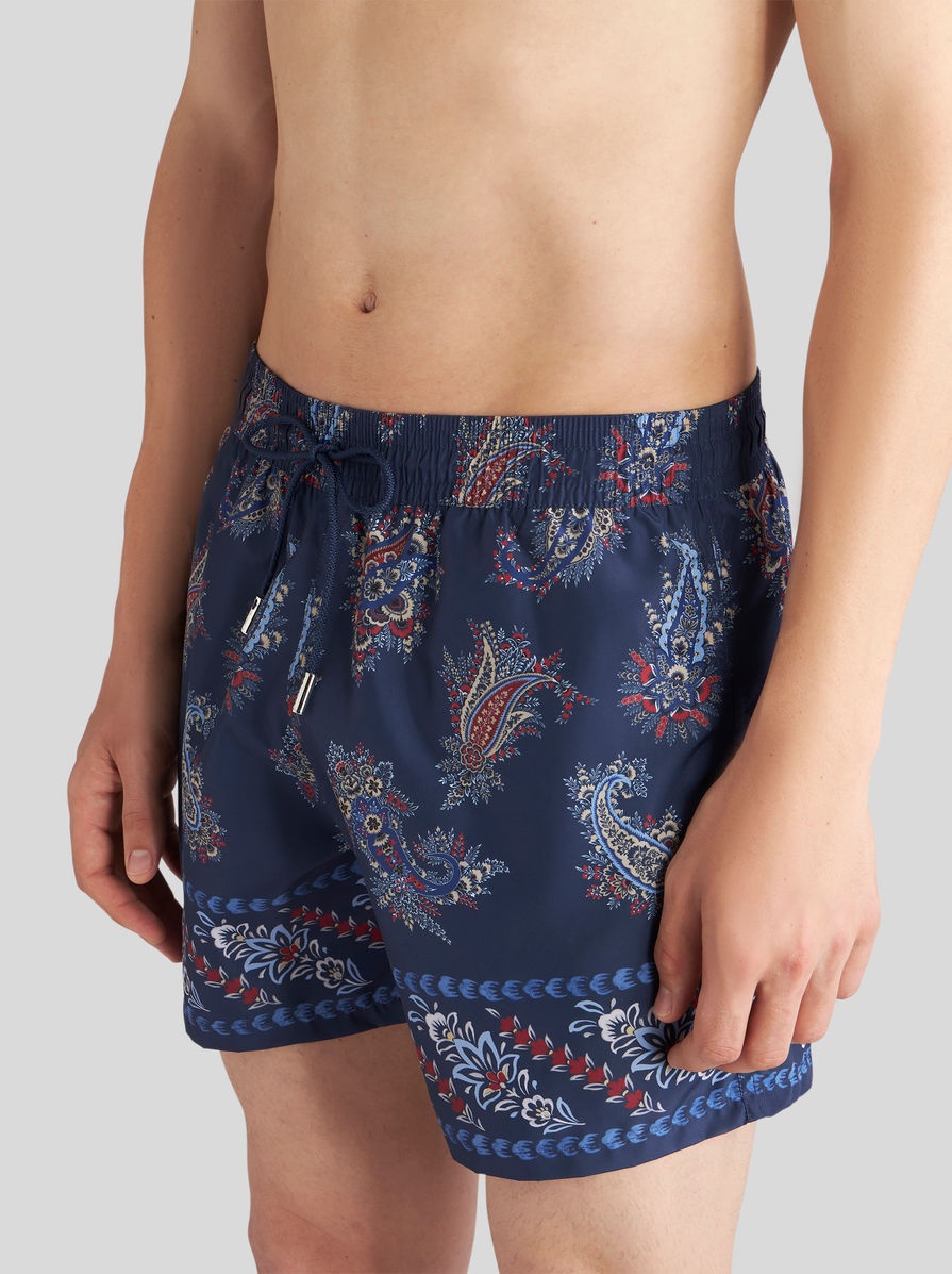 PAISLEY FOLIAGE-PATTERNED SWIM SHORTS - 3