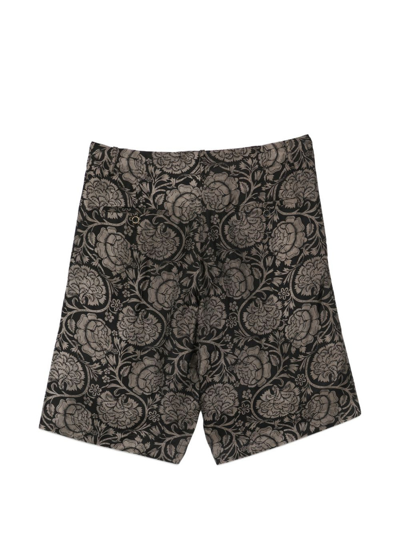 UMA WANG floral-print drawstring shorts outlook