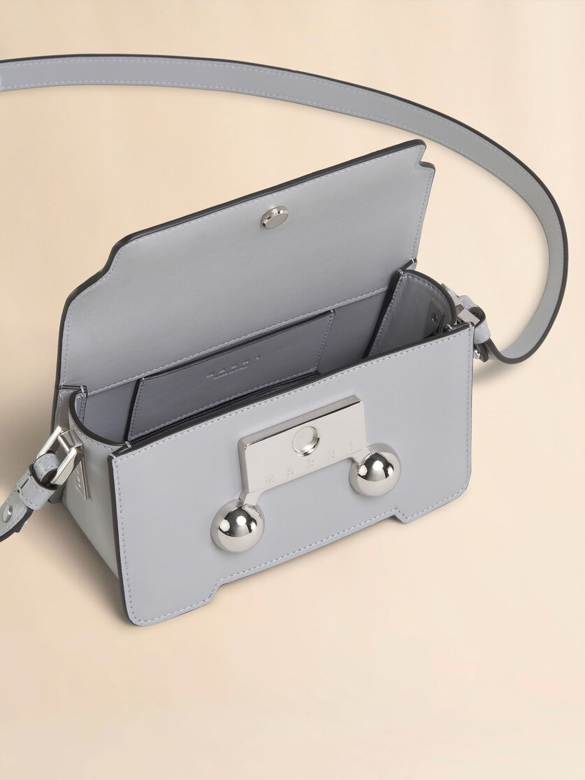 LIGHT GREY LEATHER TRUNKAROO MINI SHOULDER BAG - 3
