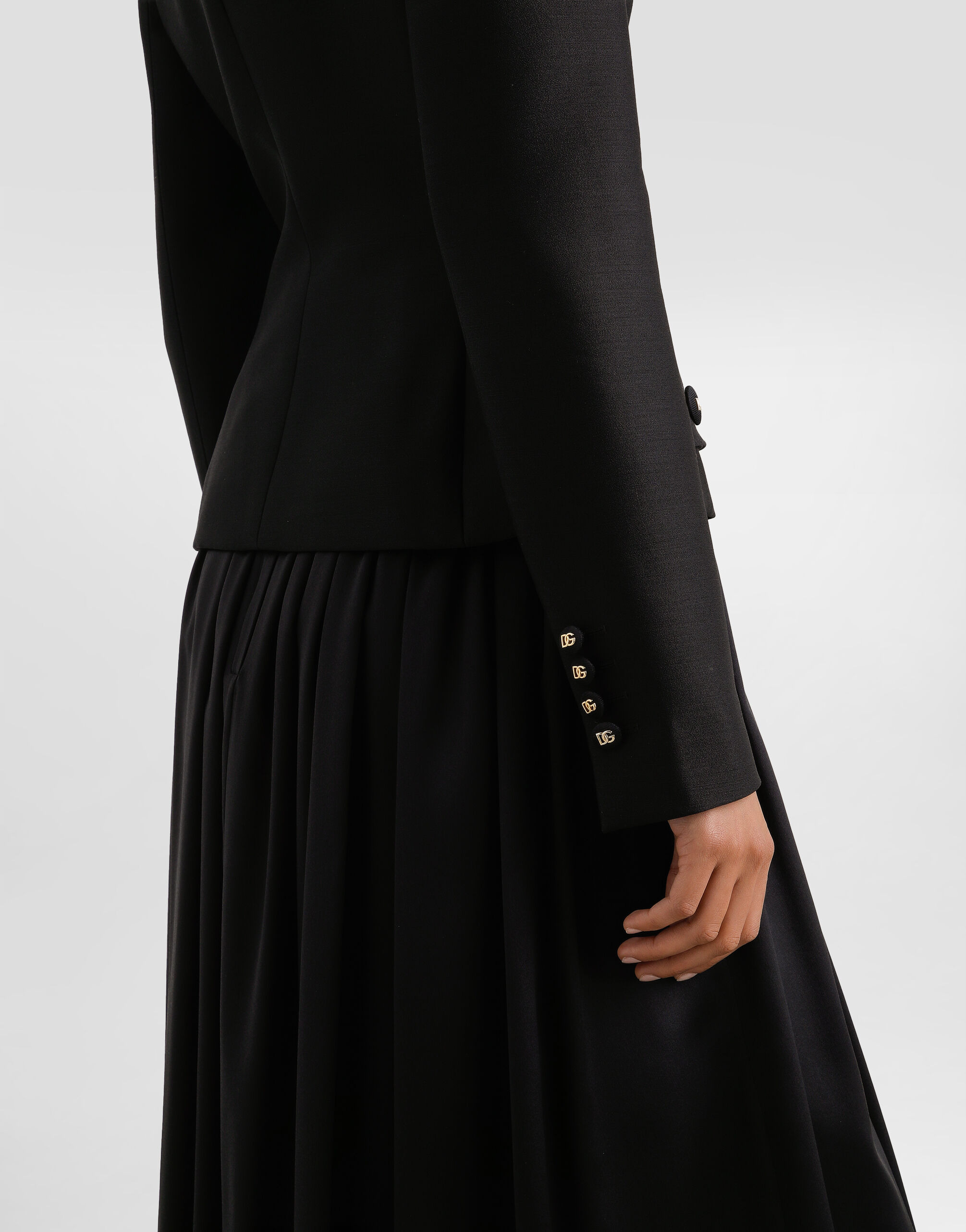 Single-breasted jacket in faille - 3