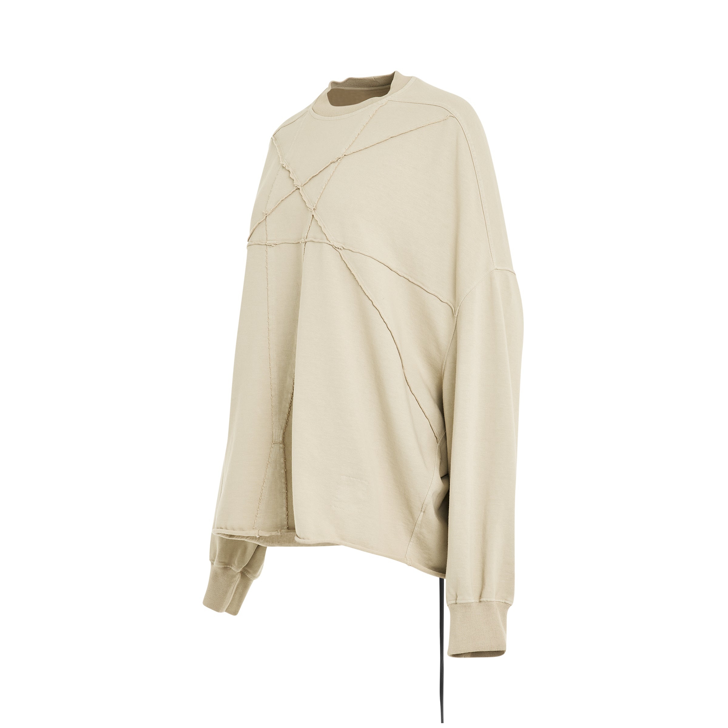 Jumbo Penta Seam Crater Sweatshirt in Pearl - 2