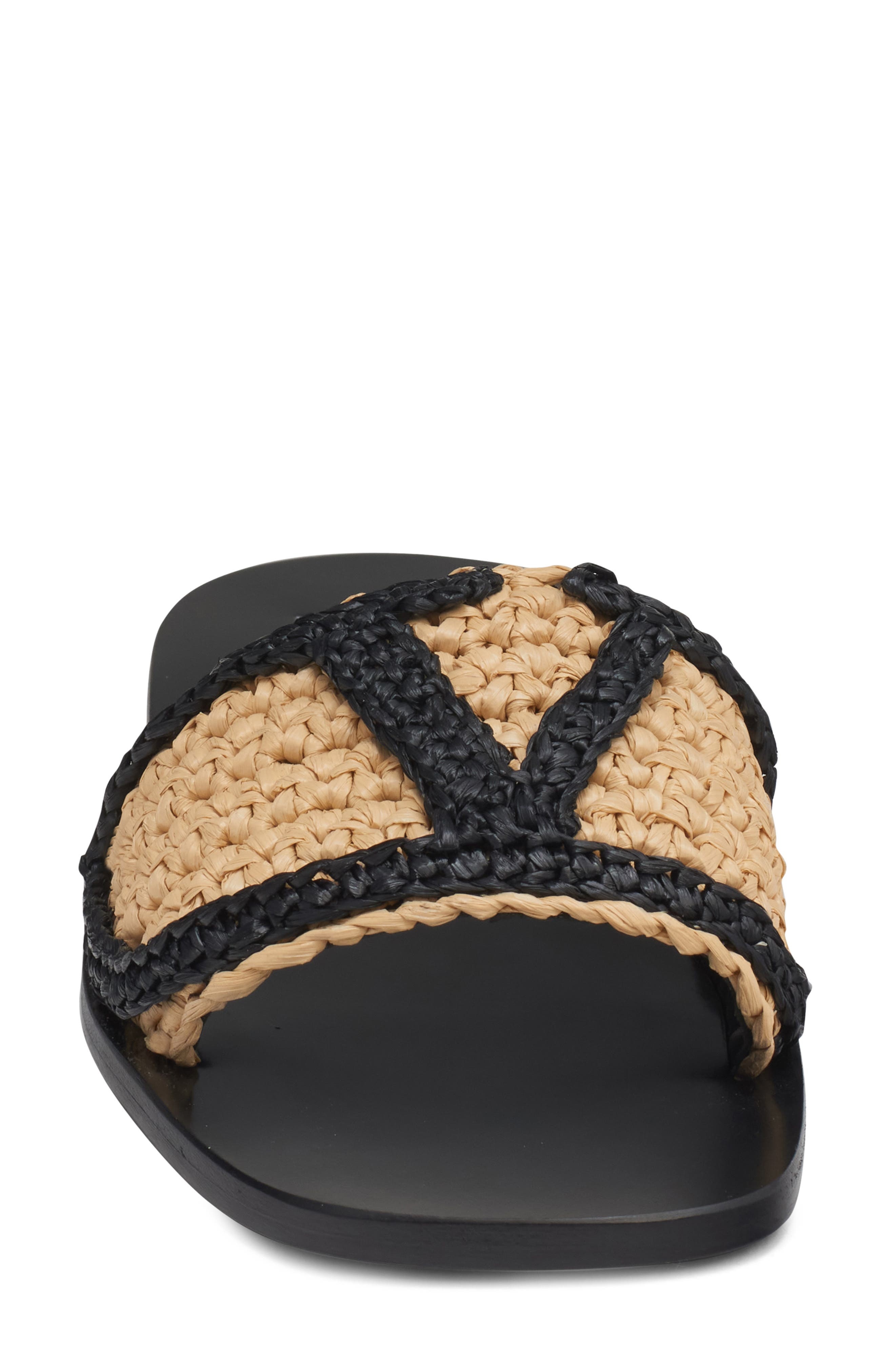 Valentino Garavani Viva Superstar Slide Sandal in Natural/Black at Nordstrom - 4