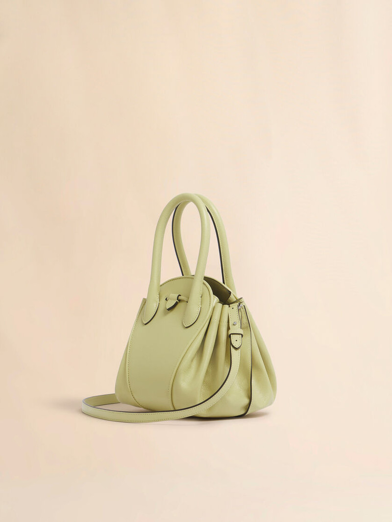 YELLOW LEATHER TULIPEA SMALL HANDBAG 3