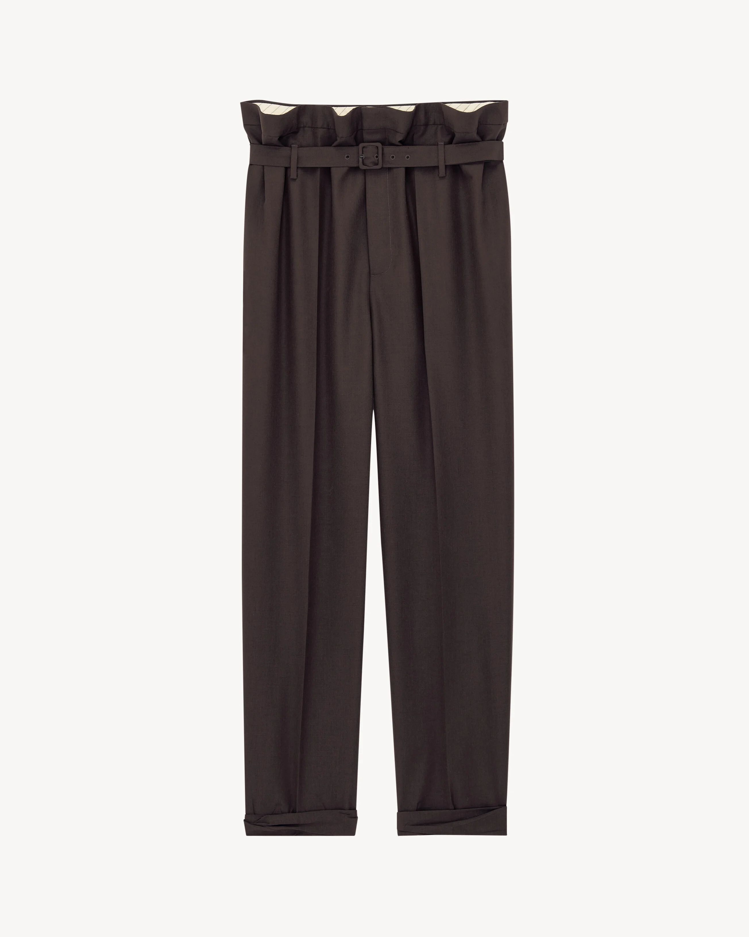 PAPERBAG PANTS IN WOOL AND MOHAIR - 1