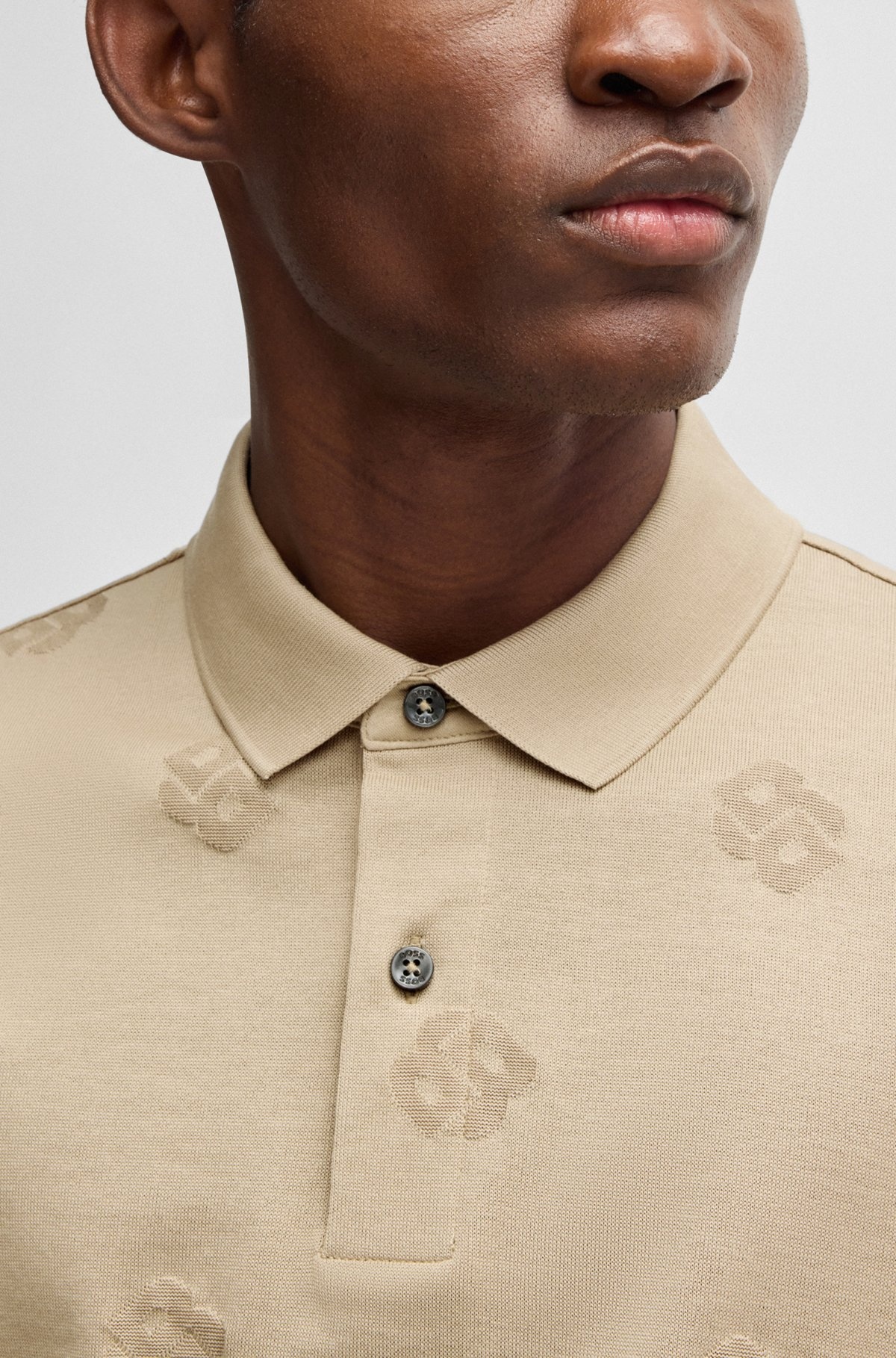 MERCERIZED-COTTON POLO SHIRT WITH DOUBLE B MONOGRAMS - 3