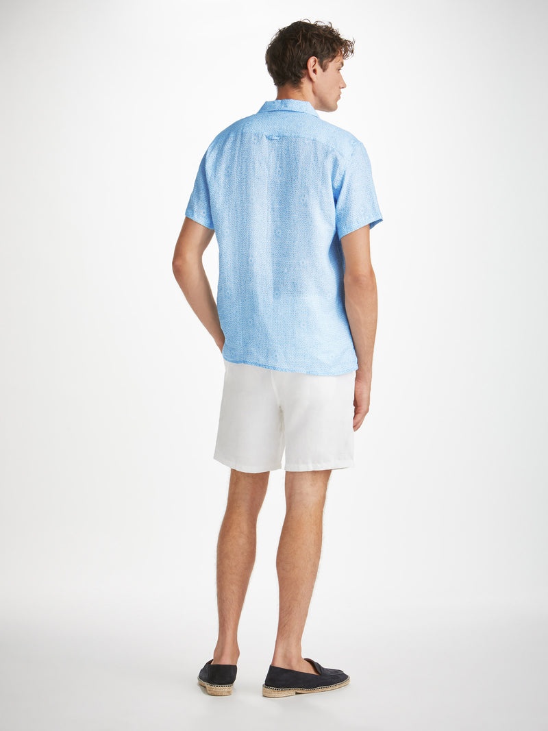 Men's Shirt Milan 23 Linen Blue - 4