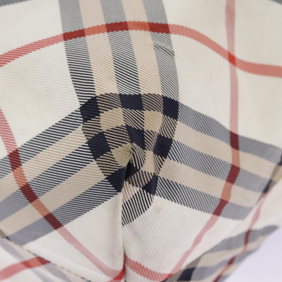 Burberry Nova Check Blue Label Tote Bag Nylon Beige Silver - 14