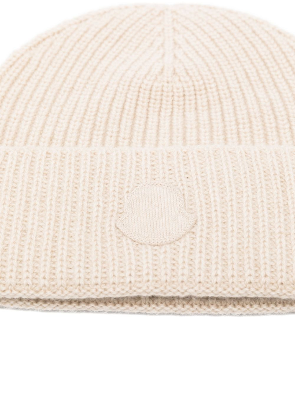 ribbed logo-patch beanie - 3
