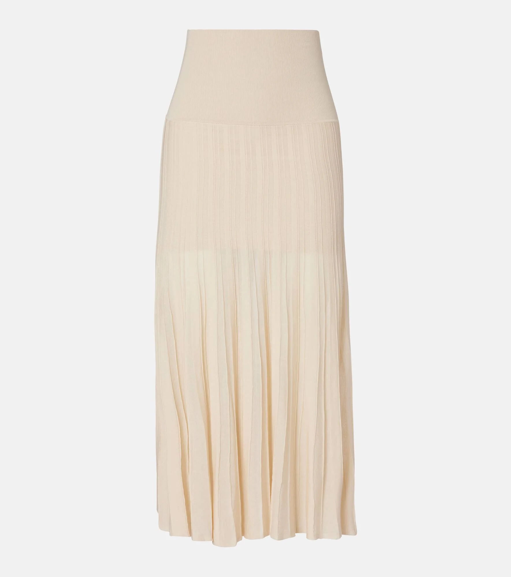 Ezra pleated semi-sheer crêpe skirt - 1