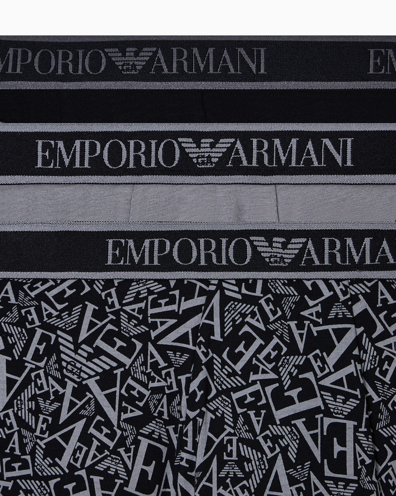 EMPORIO ARMANI THREE-PACK OF BOXER BRIEFS WITH CORE LOGO WAISTBAND outlook