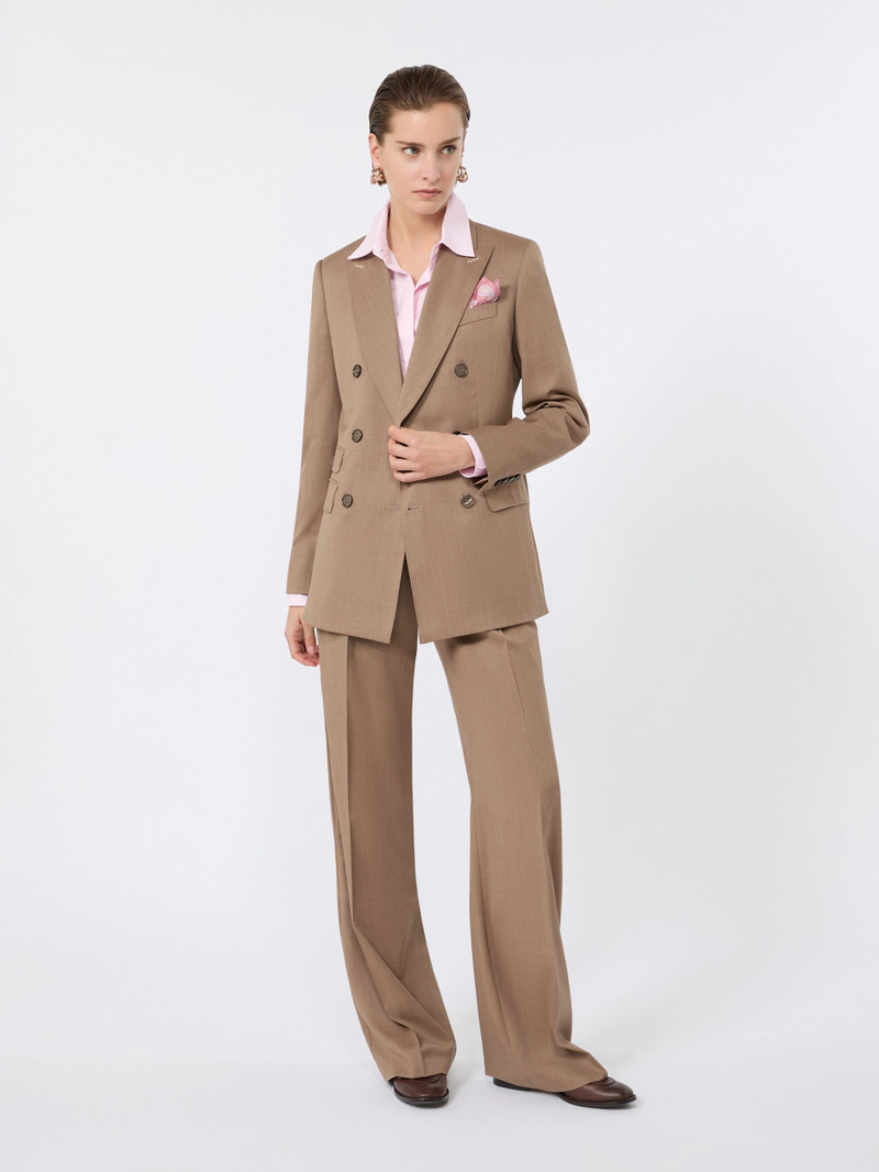 Max Mara ZIMINO Wool twill trousers - HAZELNUT BROWN outlook