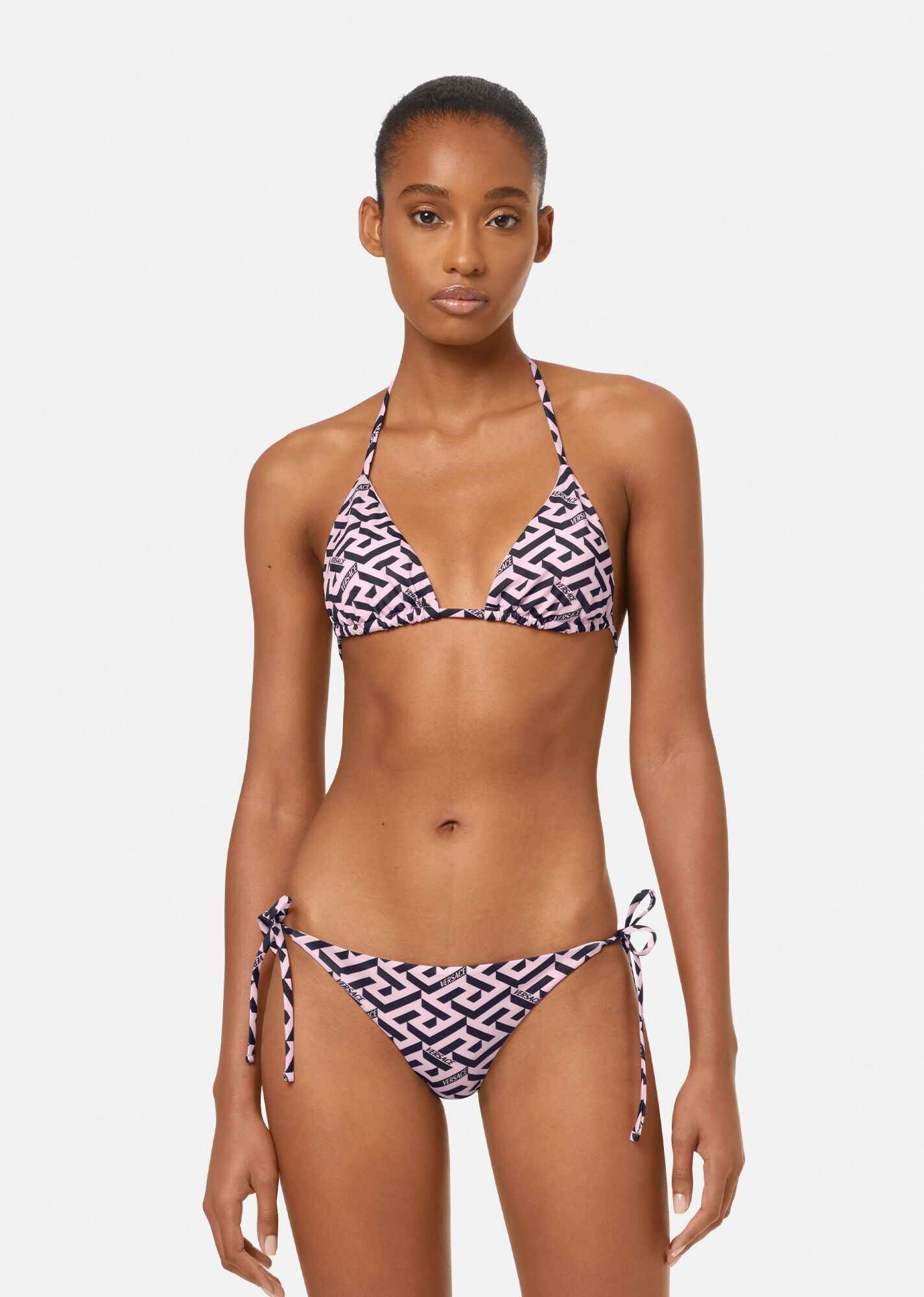 Greca Signature Print Bikini Top - 2