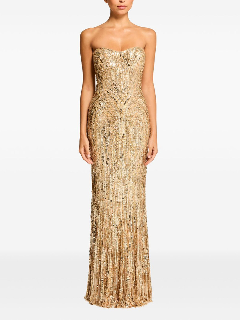 JENNY PACKHAM sequin-embellished strapless euphoria dress outlook