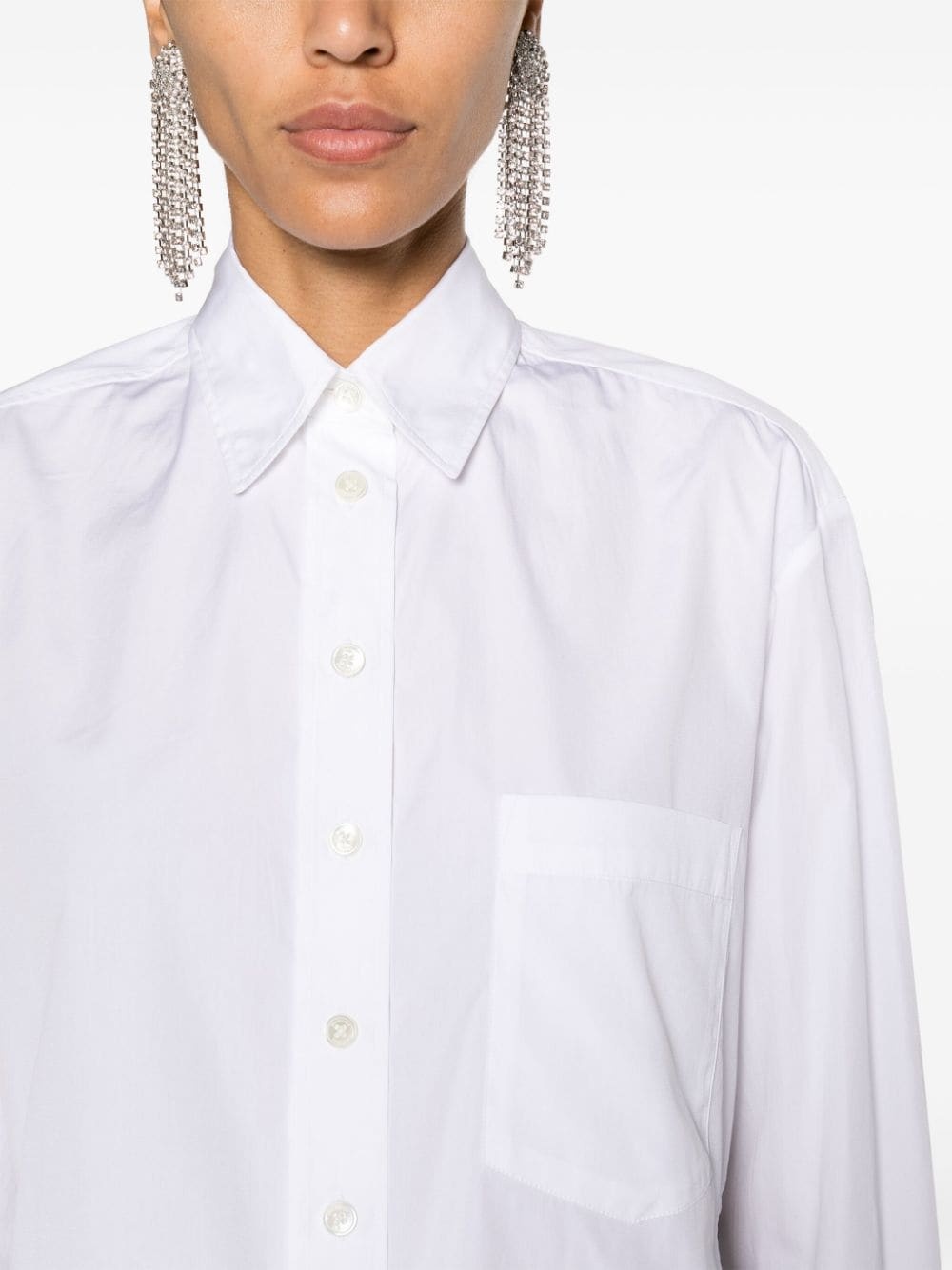 Fleora cropped poplin shirt - 5