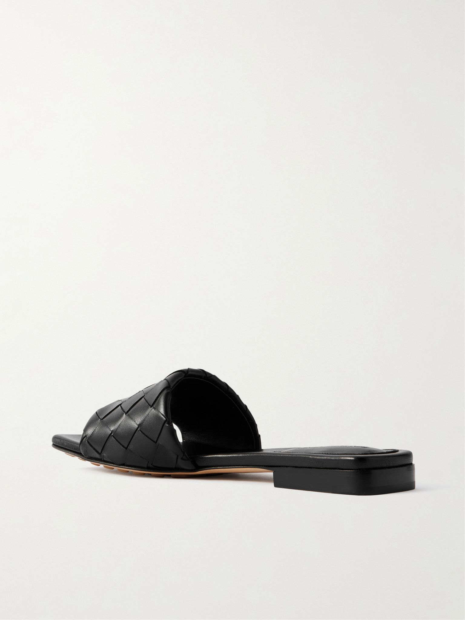 Riva intrecciato leather slides Black - 3