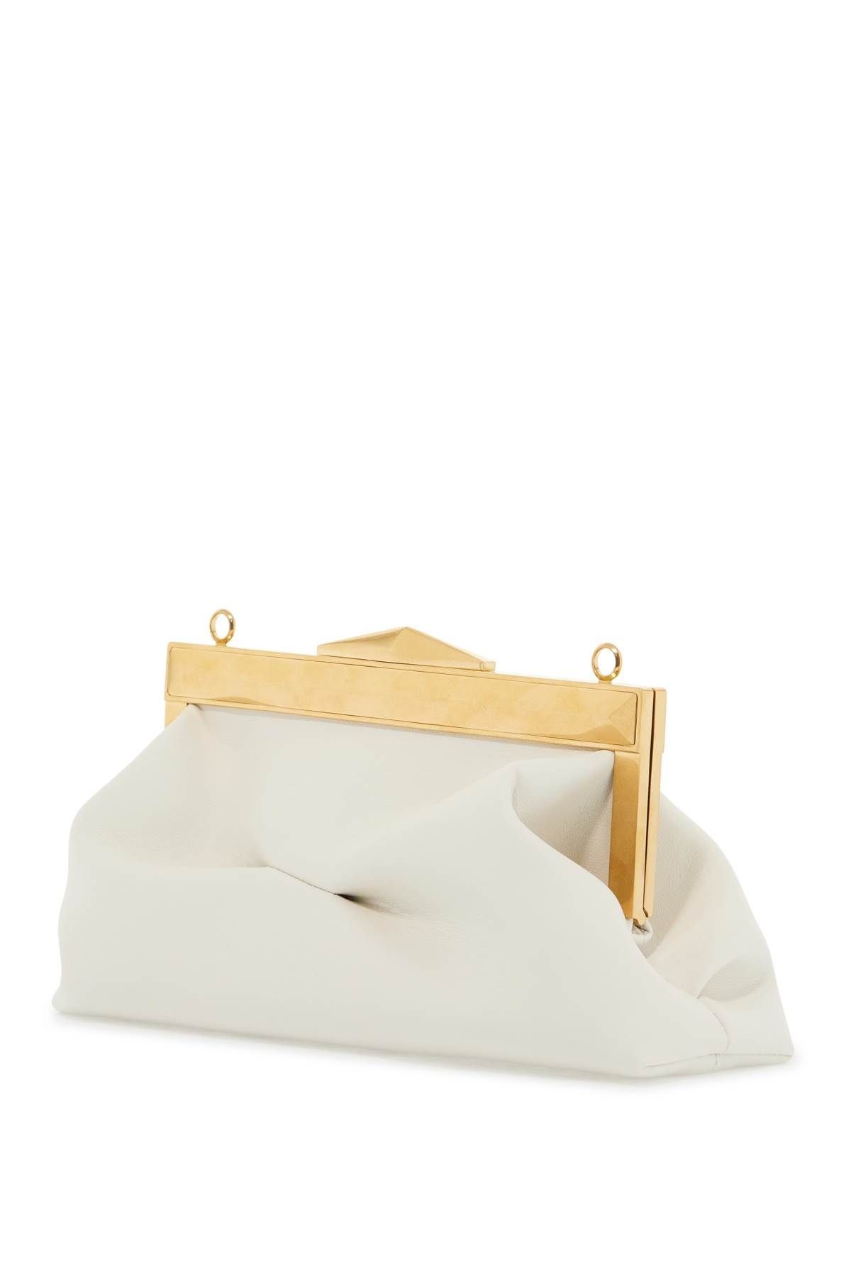 LEATHER DIAMOND FRAME CLUTCH - 2