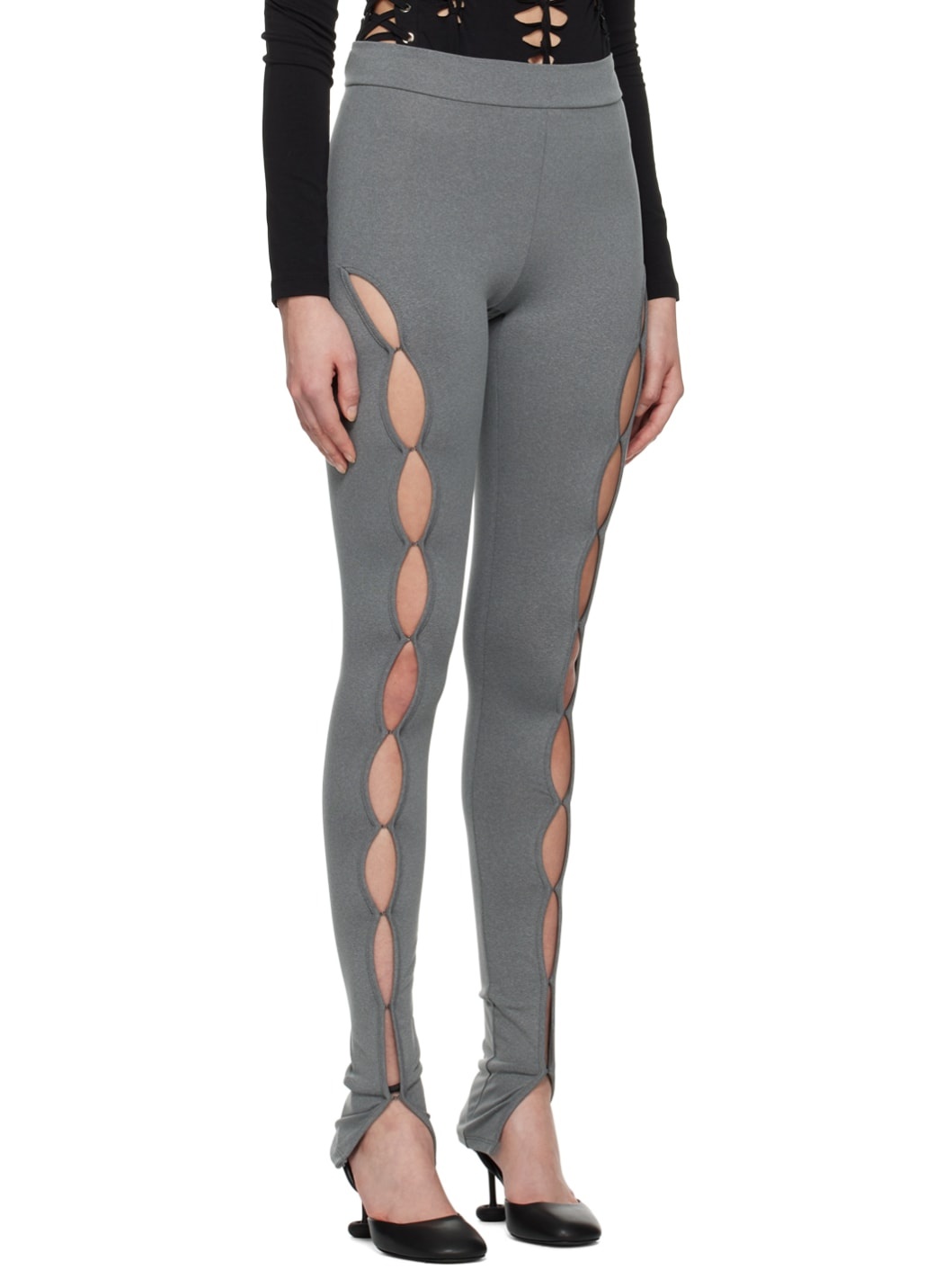 Gray Vented Leggings - 2