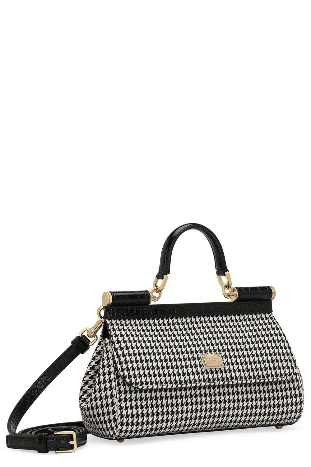Elongated Sicily Bag - Houndstooth - 6