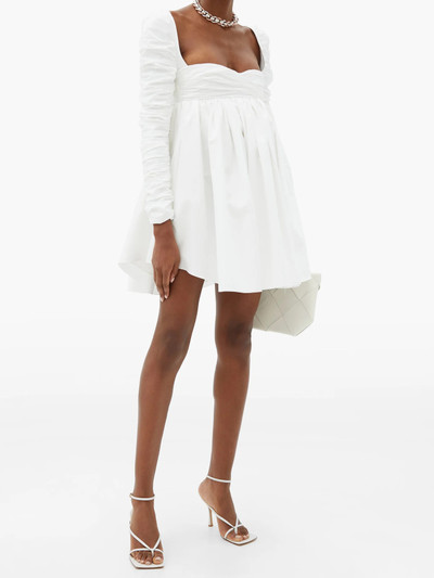 KHAITE Sueanne gathered cotton-poplin mini dress outlook