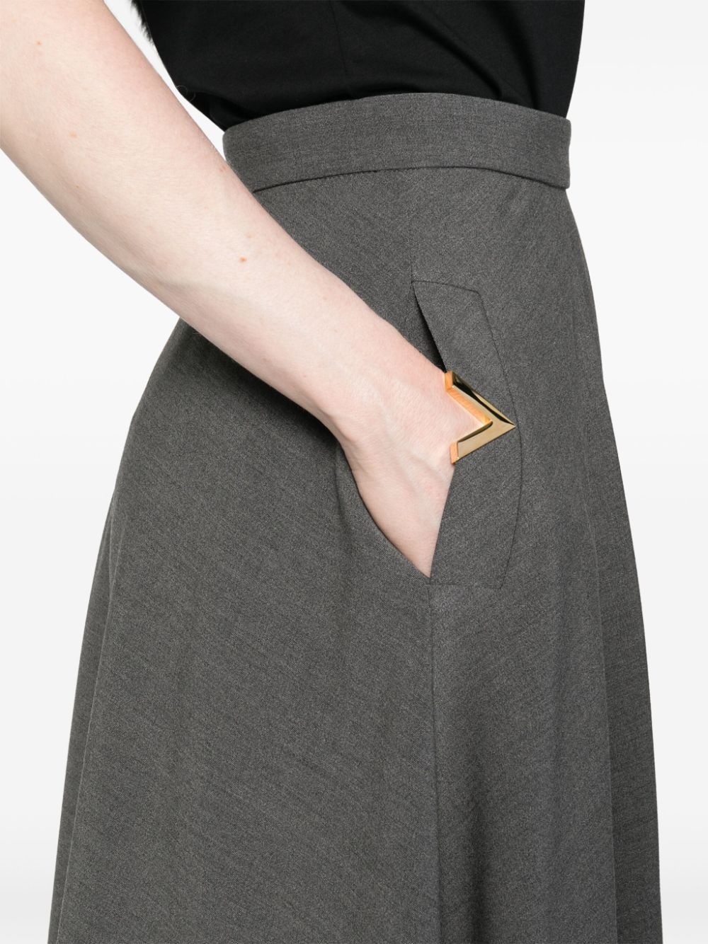 VLogo A-line midi skirt - 5