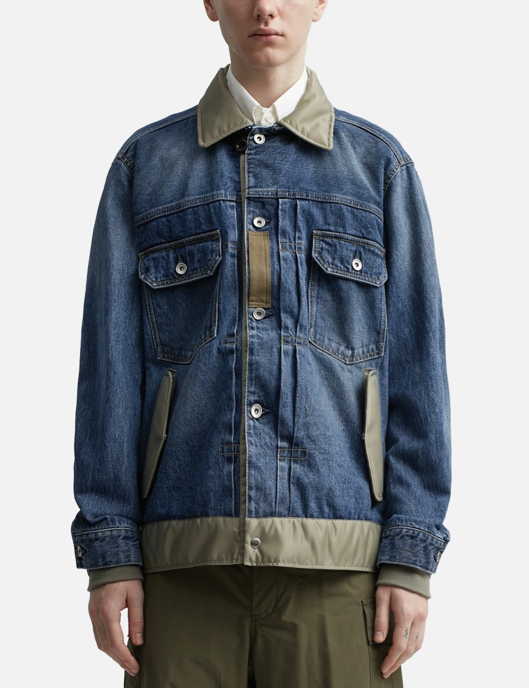 DENIM NYLON TWILL BLOUSON - 3