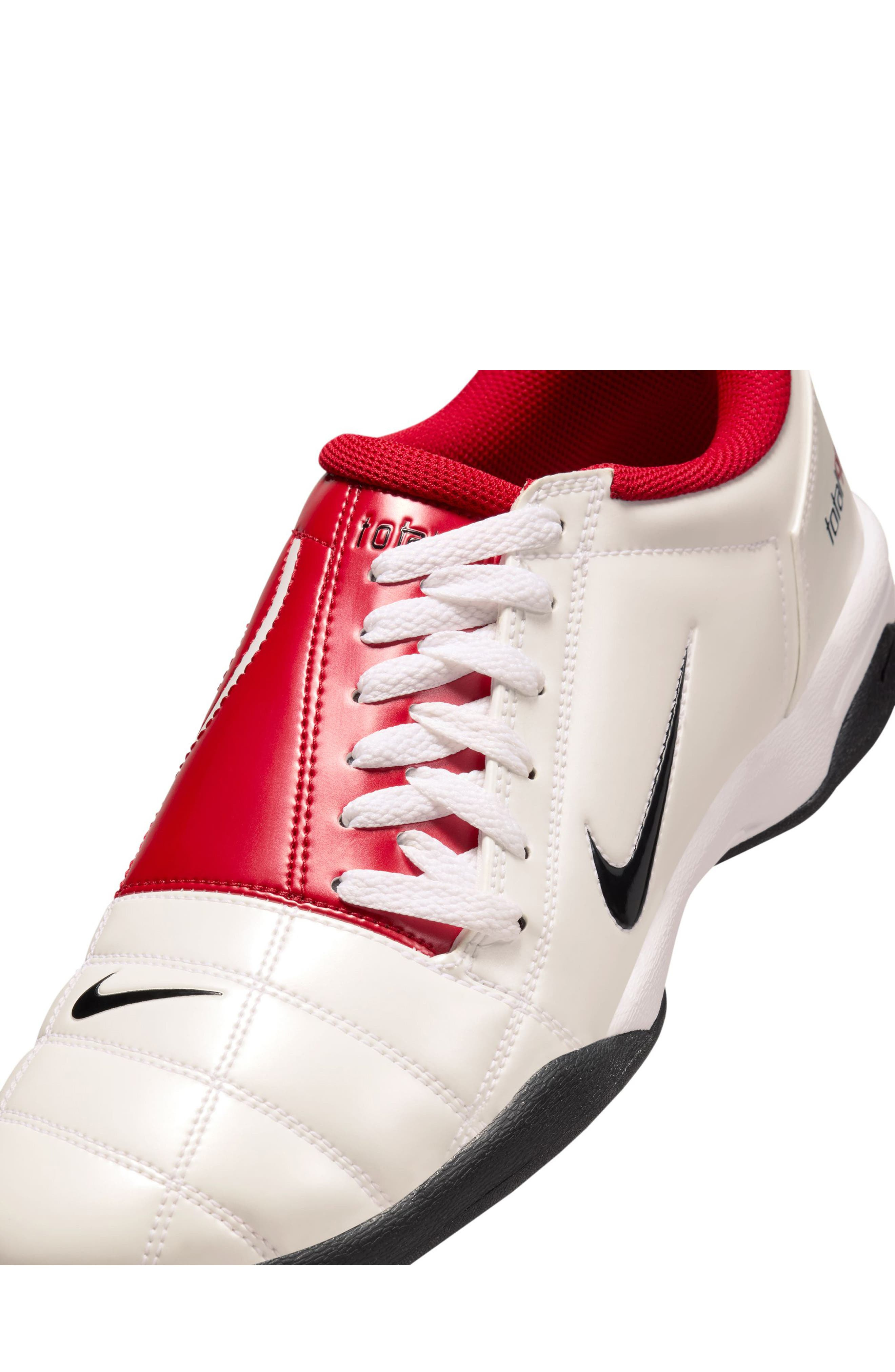 Nike Total 90 Soccer Sneaker in White/Black/Gym Red at Nordstrom - 8