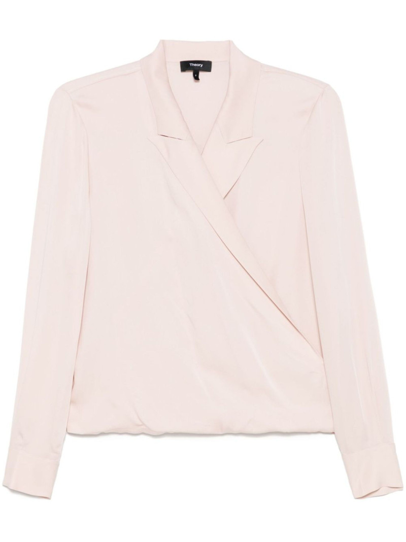 peak lapel wrap blouse 1