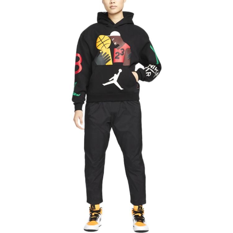 (WMNS) Air Jordan x Nina Chanel Abney Hoodie 'Black' DO4159-010 - 3