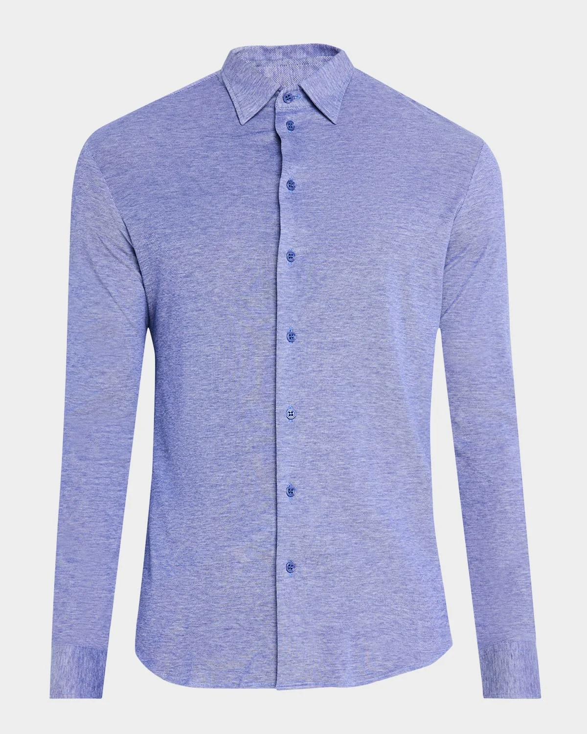 Men's Pique Jersey Micro-Dot Sport Shirt - 1
