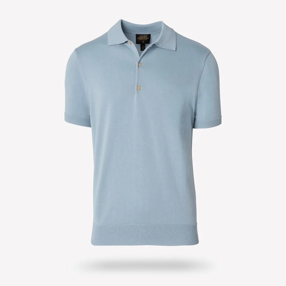 Short Sleeve Knit Polo - 1