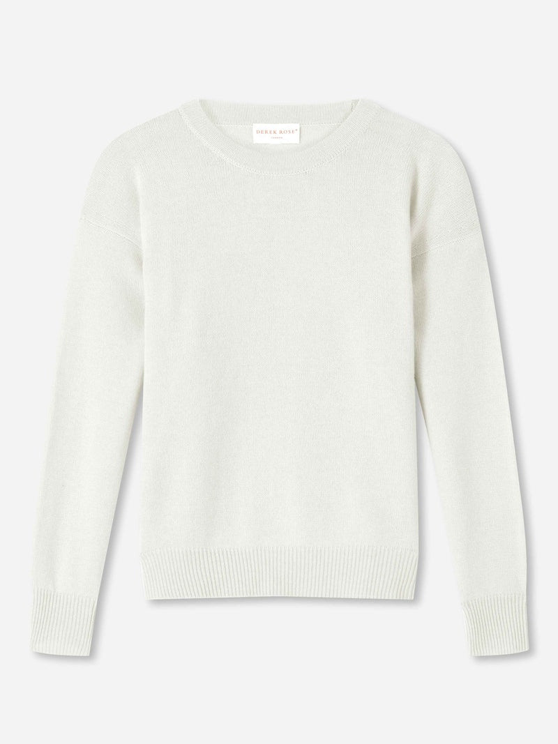 Women's Relaxed Sweater Daphne Cashmere Winter White 1
