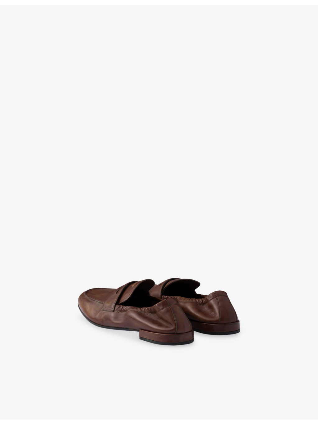 Shuffle Antiqued Leather Loafers - 4