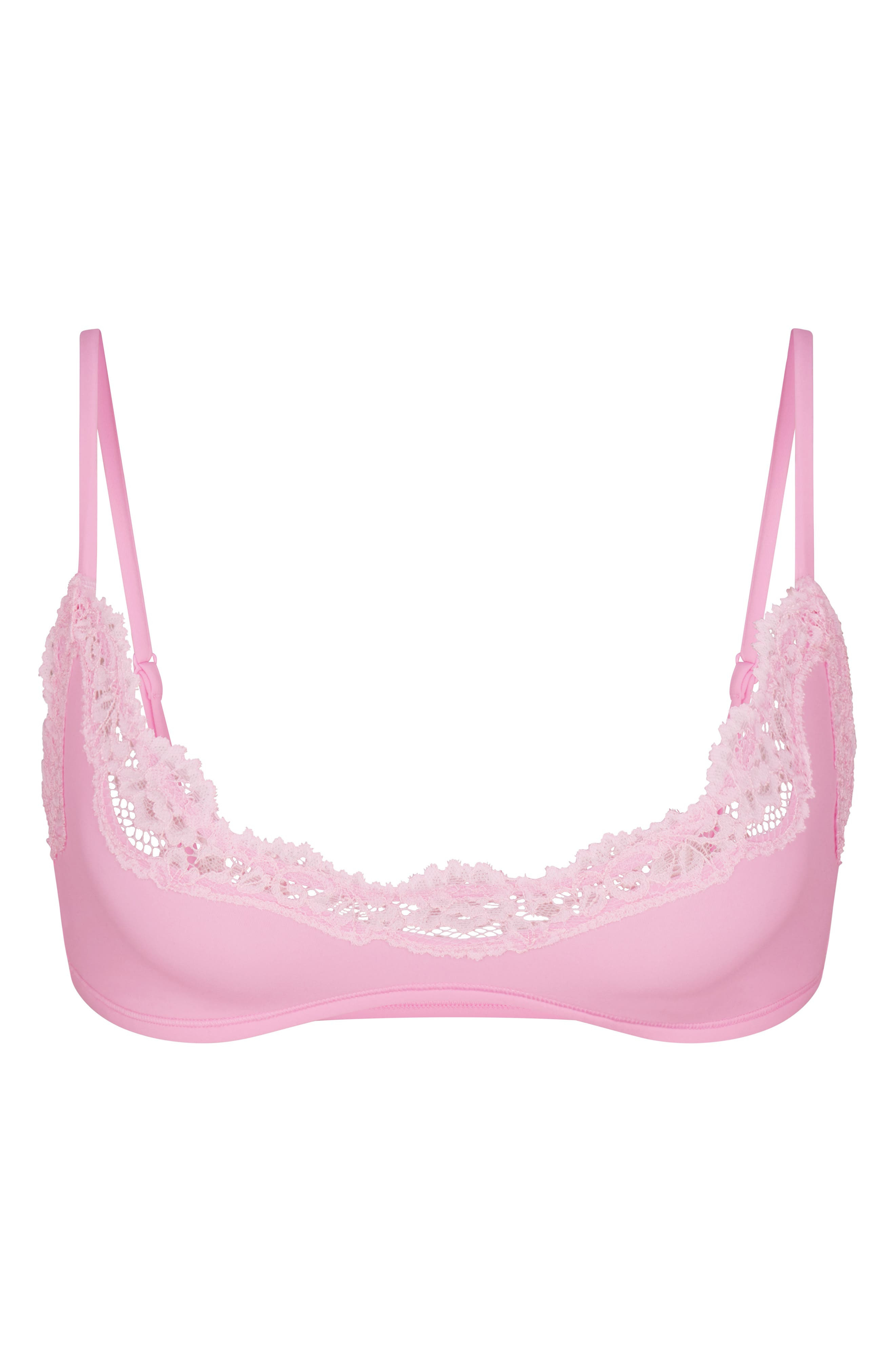 SKIMS Fits Everybody Lace Scoop Bralette in Bubblegum at Nordstrom - 4