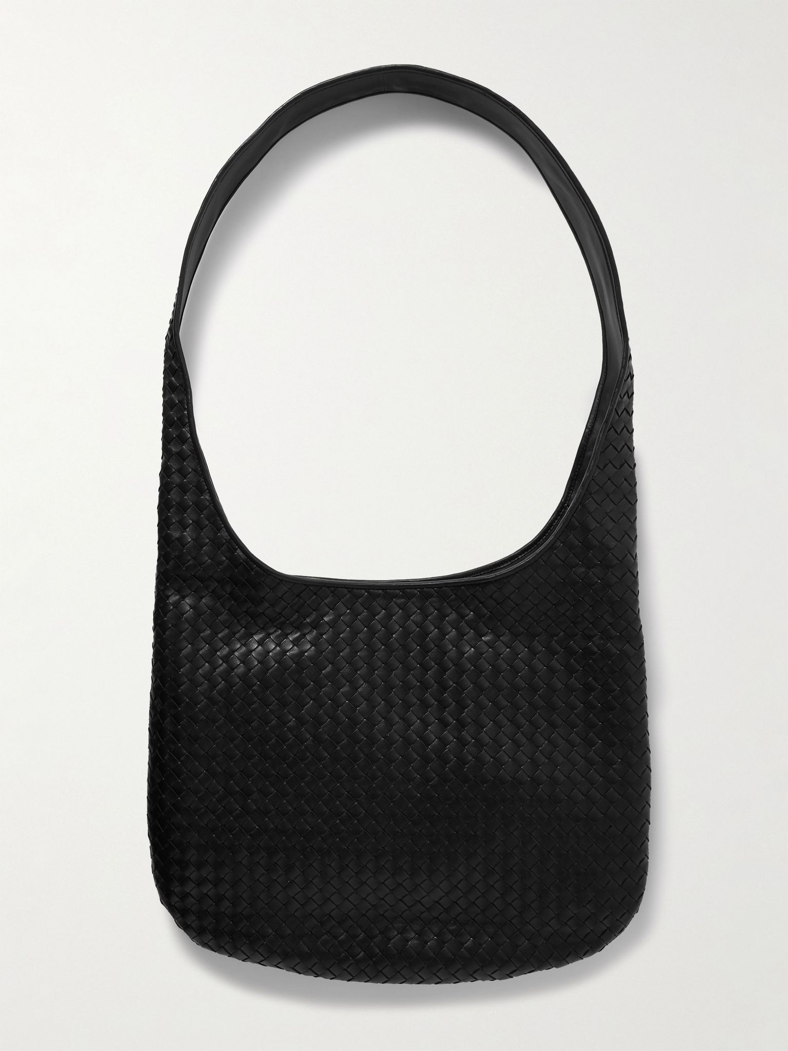 Intrecciato Leather Tote Bag Black - 3