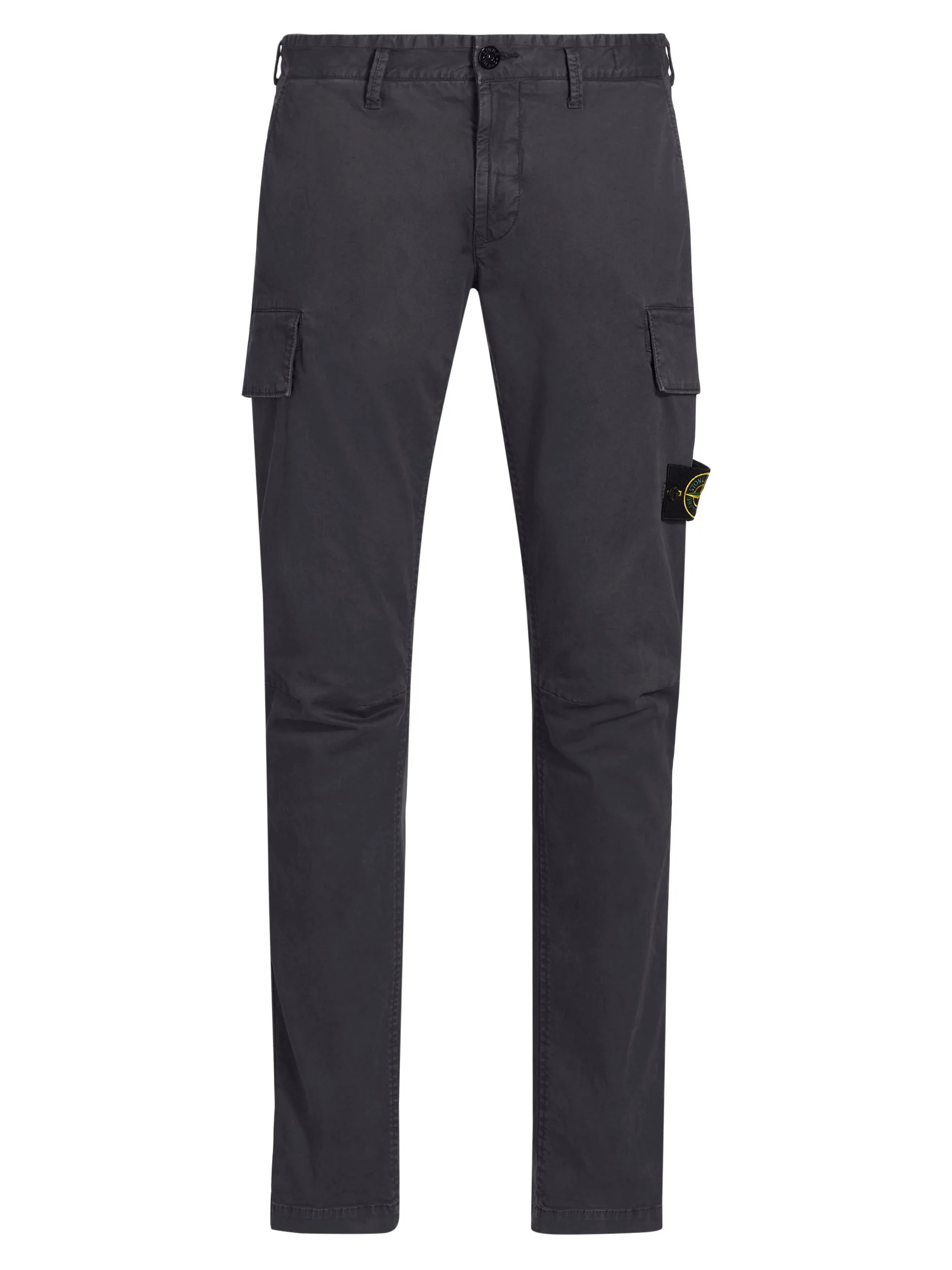 Men's Cotton Skinny Cargo Trousers - Navy Blue - 1