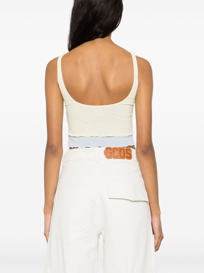 logo-patch layered mesh top 4