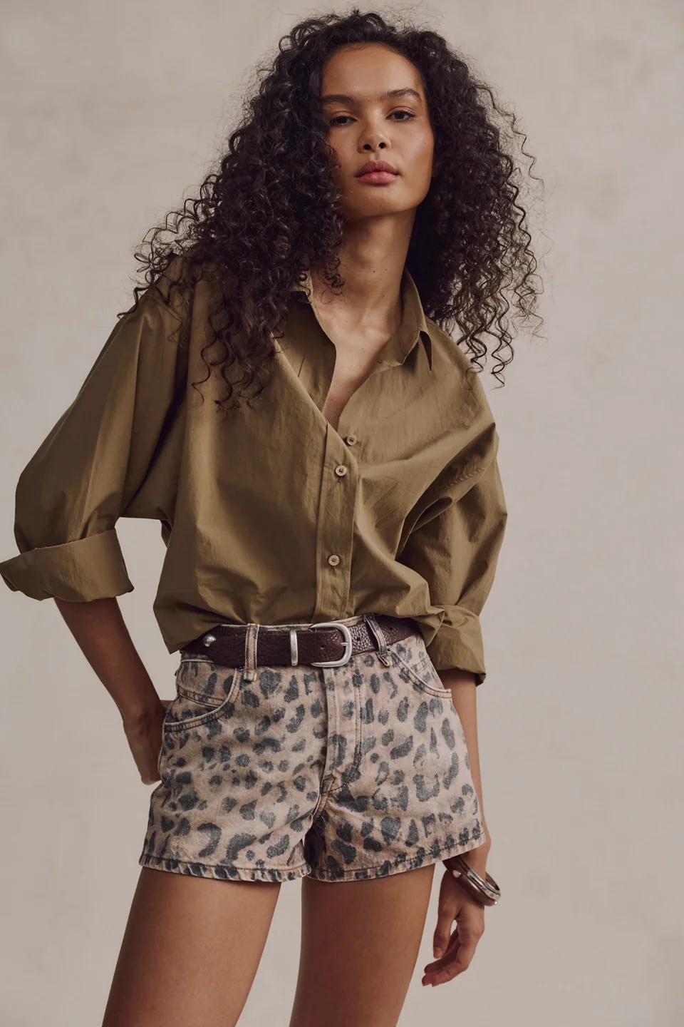 We The Free Now Or Never Printed Denim Shorts - 1