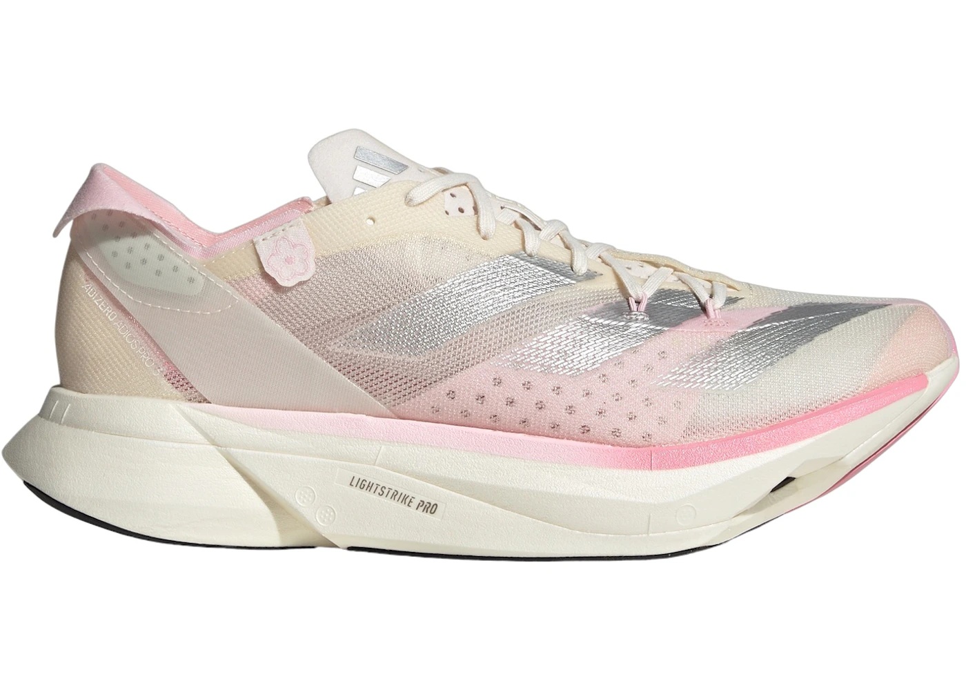 adidas Adizero Adios Pro 3 Chalk White Silver Metallic Clear Pink (Women's) - 1